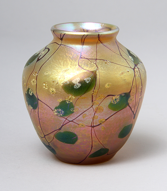 Tiffany Favrile, Gold Millifiori Vase