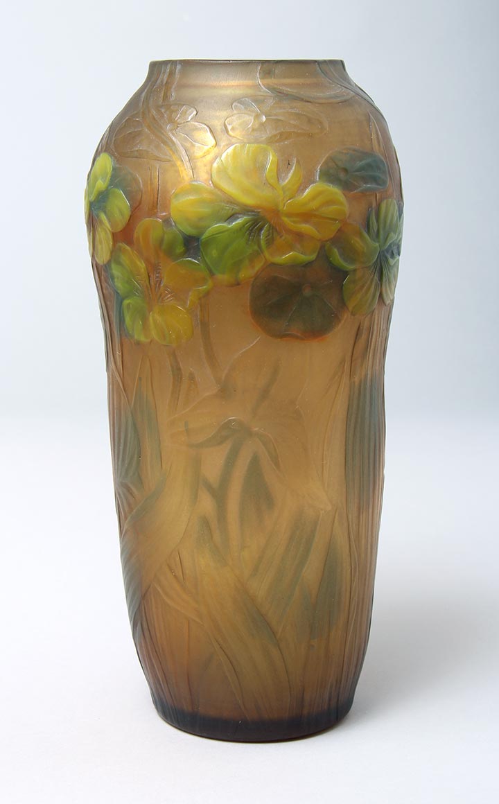 Tiffany Favrile, Nasturtium Cameo Vase