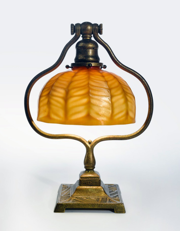 Tiffany Studios, 7" Favrile Harp Lamp