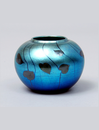 Blue decorated vase