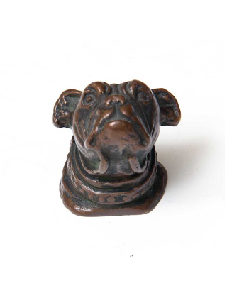 Bronze paperweight bulldog