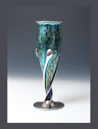 Silver overlay vase