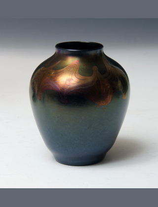 Black decorated vase