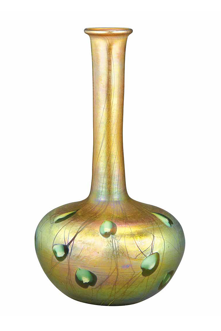 Tiffany Favrile, Hearts & Vines Vase