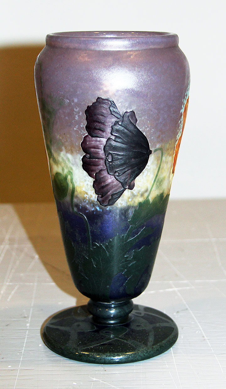 Daum Nancy, Poppy Vase