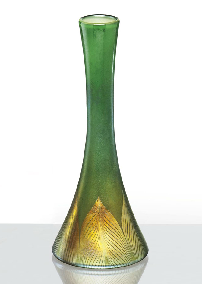 Tiffany Favrile, Pulled Feather Vase