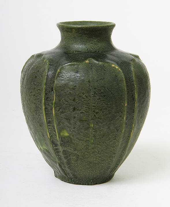 Grueby, Carved Vase