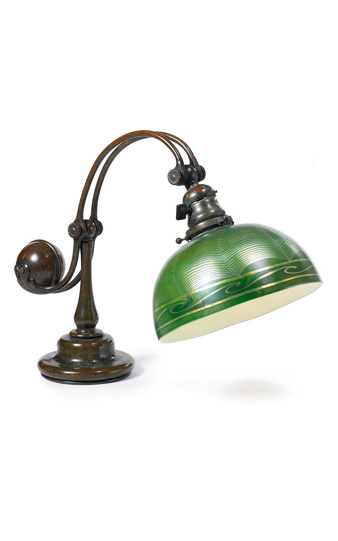 Tiffany Studios, 8" Favrile Counterbalance Desk Lamp