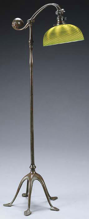 Tiffany Studios, 10" Favrile Counterbalance Floor Lamp