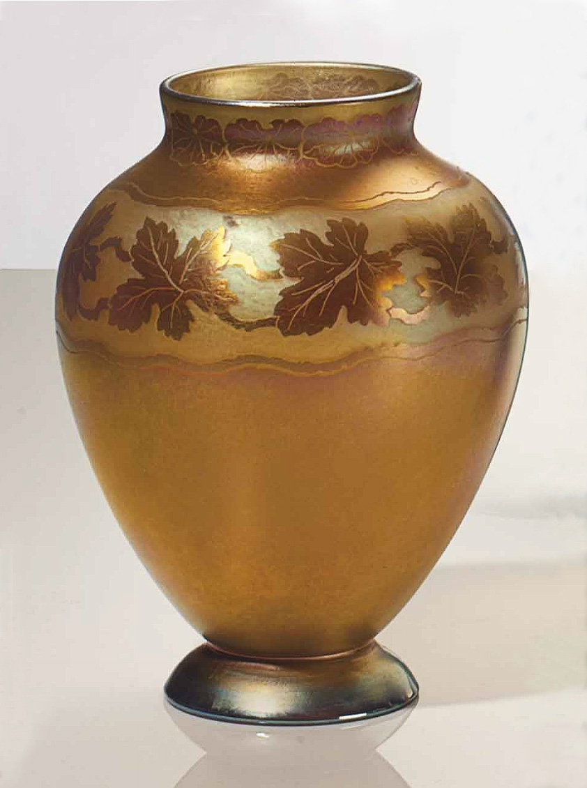 Tiffany Favrile, Acid-Etched Vase