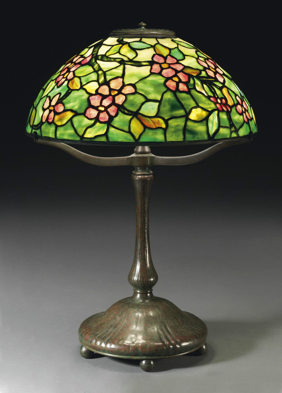 Tiffany Studios, 16" Apple Blossom Lamp