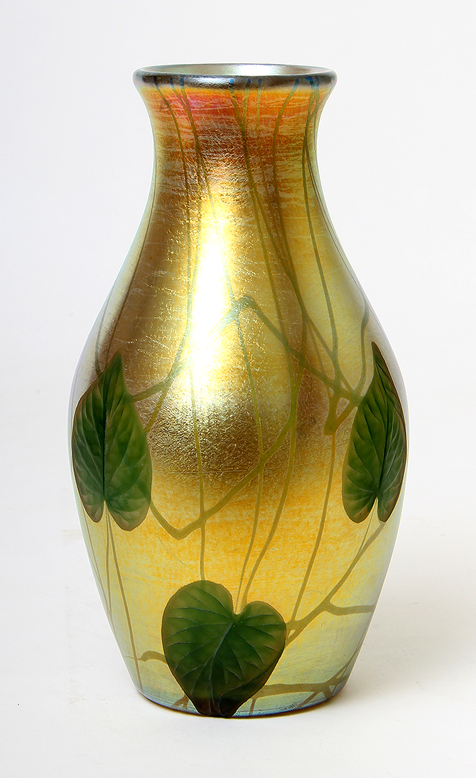 Tiffany Favrile, Hearts & Vines Vase