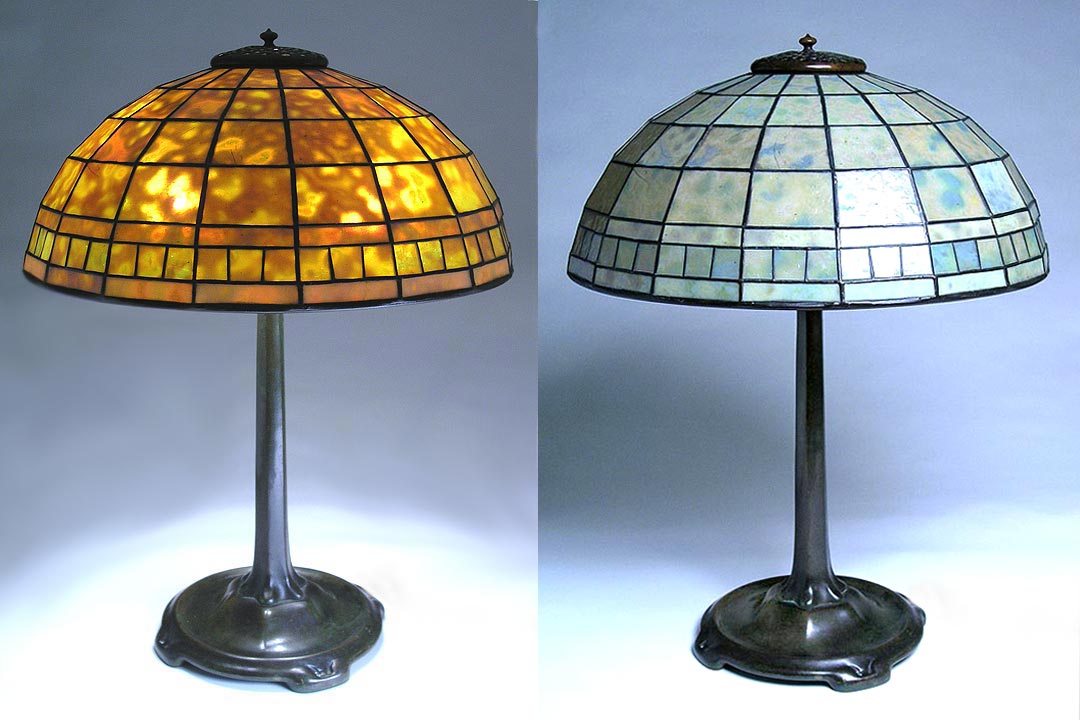 Tiffany Studios, 16" Geometric Lamp