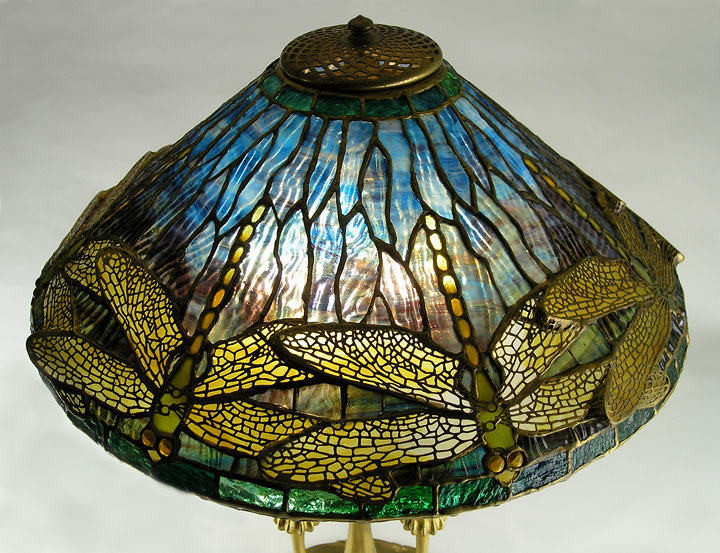 Tiffany Studios, 17" Dragonfly Lamp