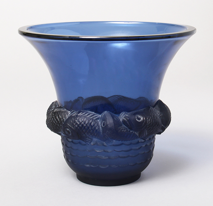 R. Lalique, Blue Piriac vase