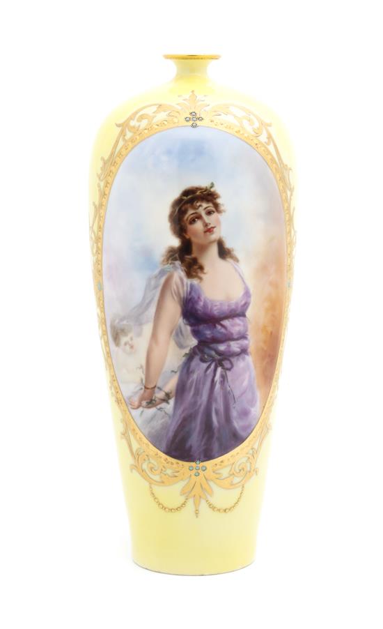 Other Makers, Limoges Portrait Vase