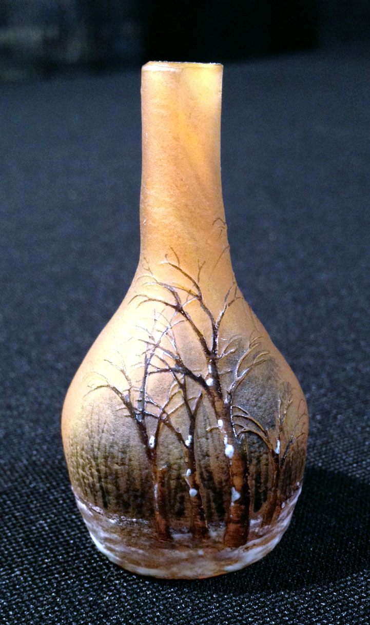 Daum Nancy, Winter Miniature Vase