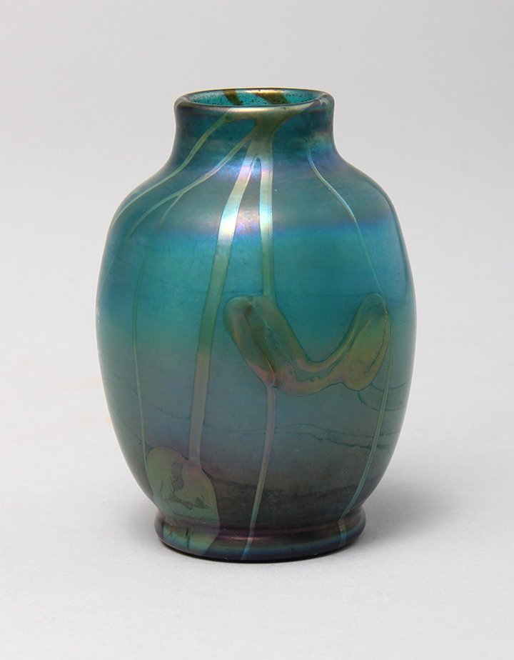 Tiffany Favrile, Turquoise Decorated Vase
