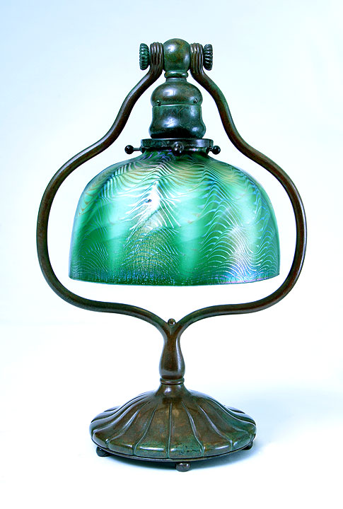 Tiffany Studios, 7" Favrile Harp Lamp