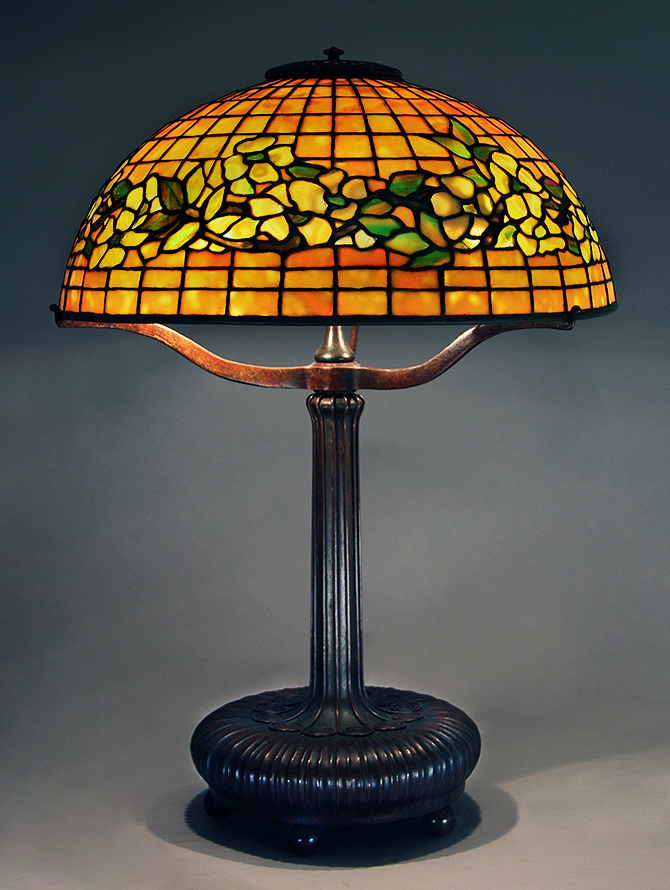 Tiffany Studios, 16" Dogwood Belted