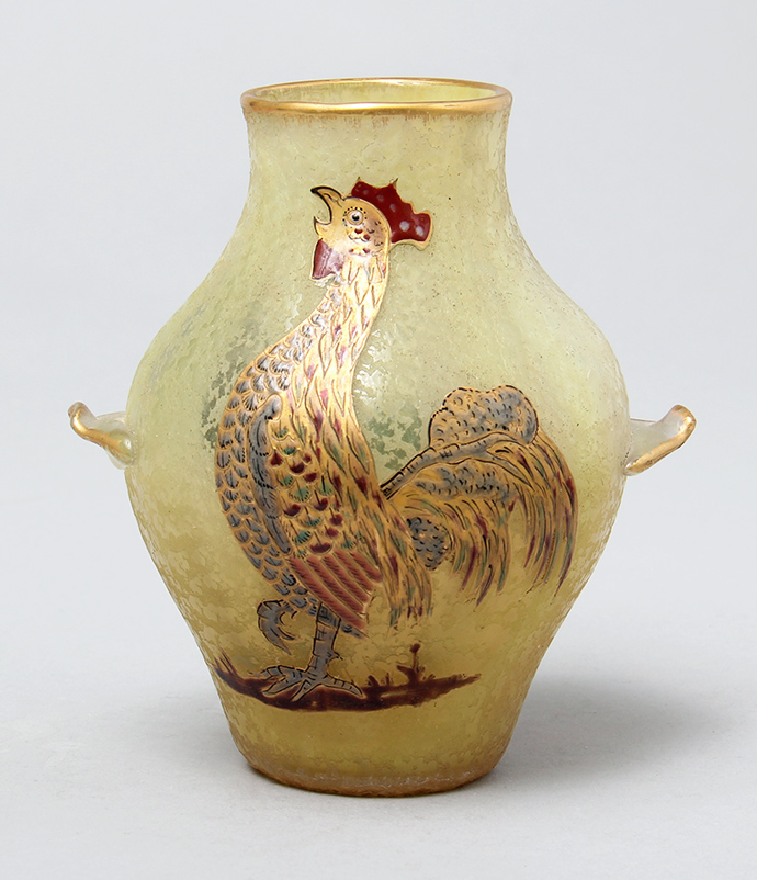 Daum Nancy, Rooster Vase