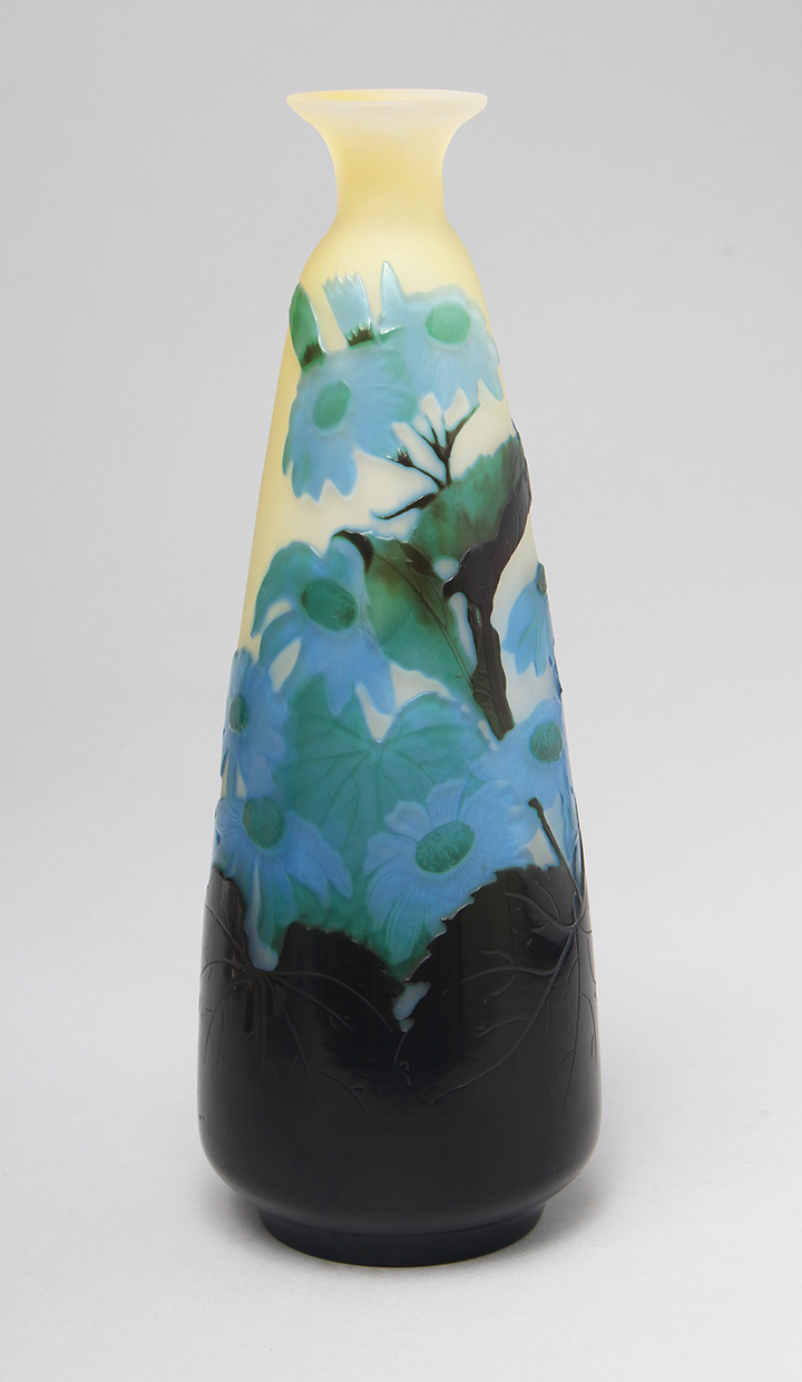 Gallé (Galle), Painted Daisy Vase