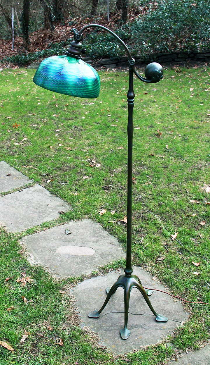 Tiffany Studios, 10" Favrile Counterbalance Floor Lamp