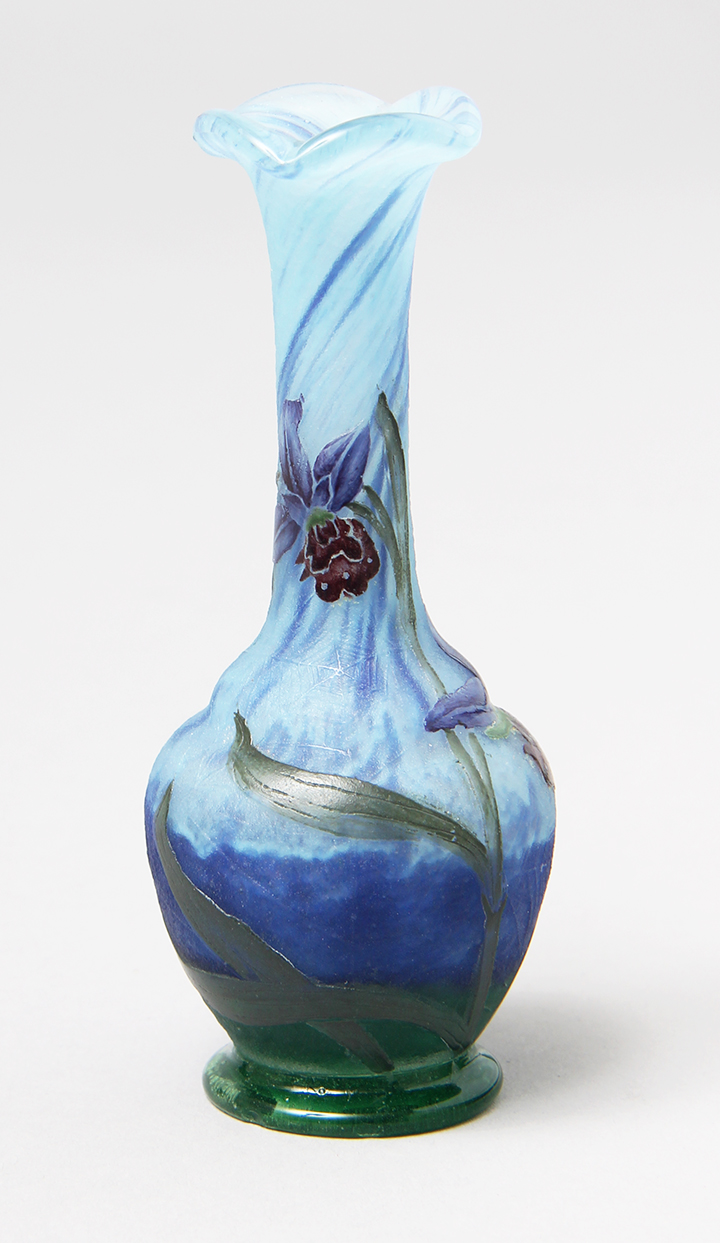 Daum Nancy, Wild Orchids & Spider Webs Vase