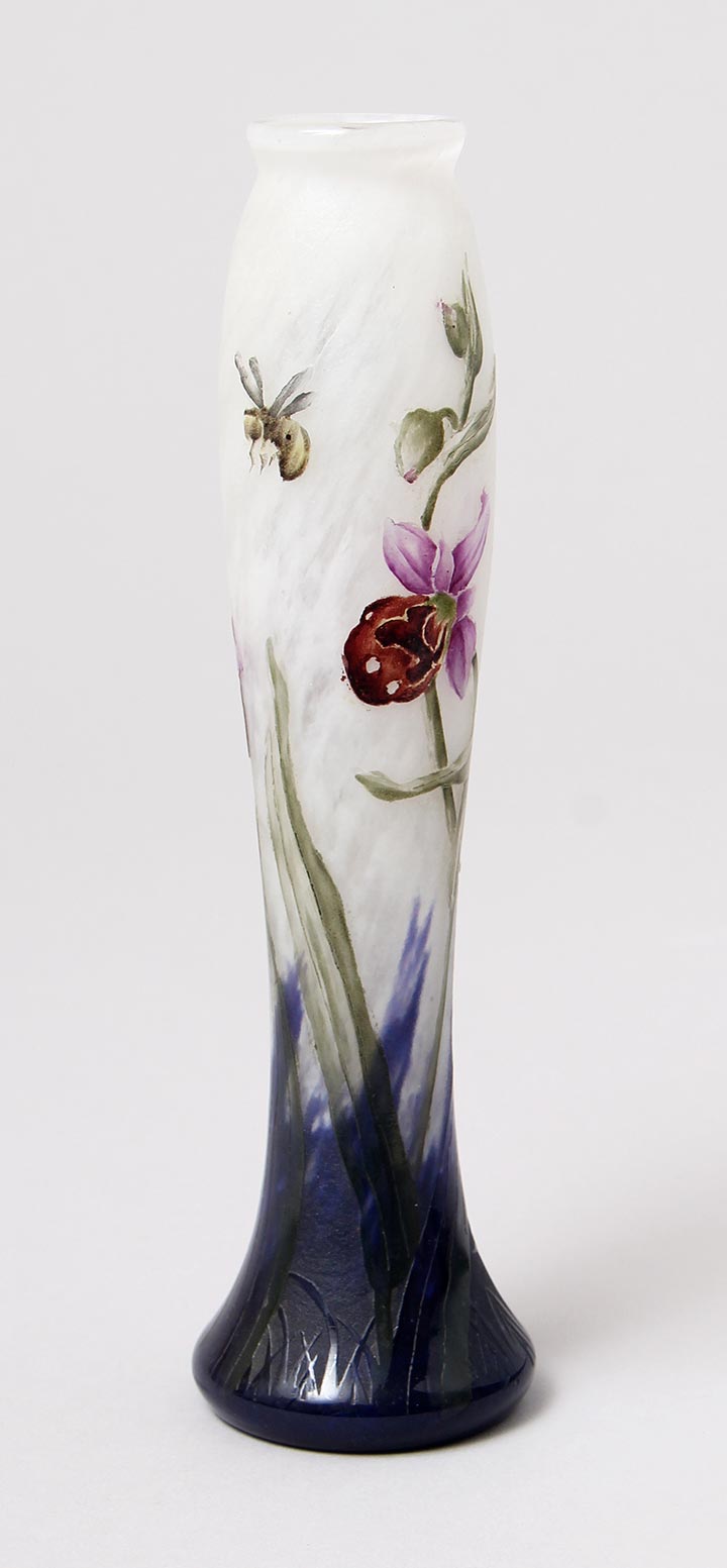 Daum Nancy, Wild Orchids Vase