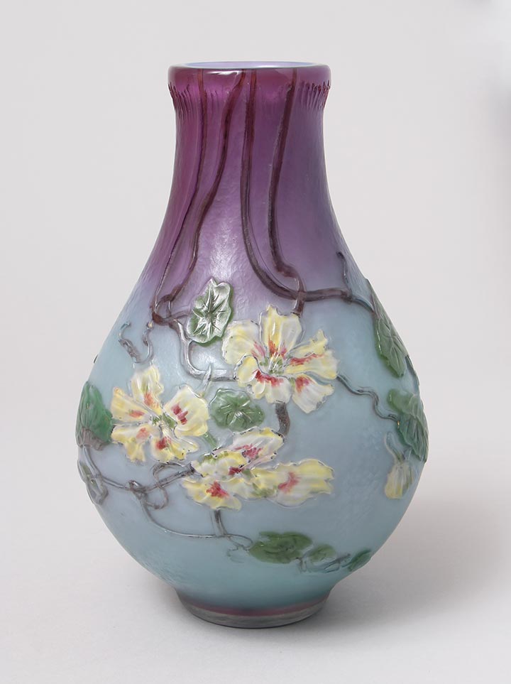 Burgun & Schverer, Yellow Floral Vase
