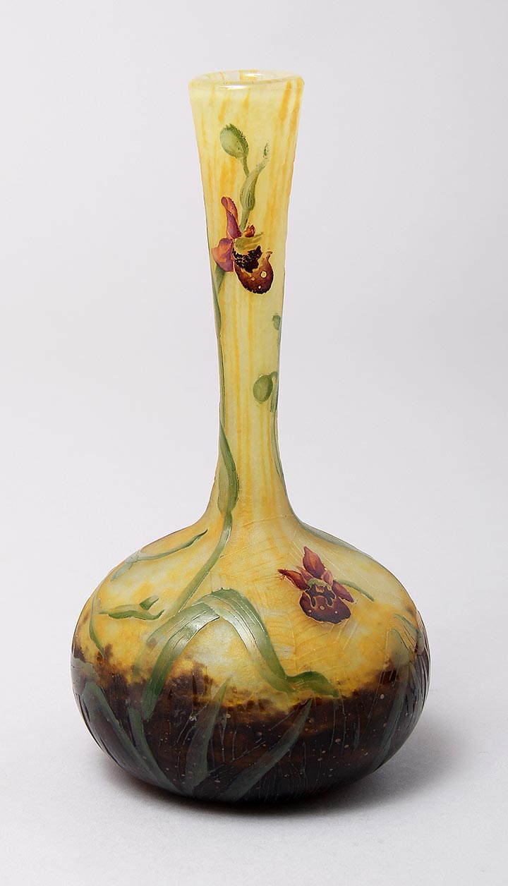 Daum Nancy, Wild Orchids Vase