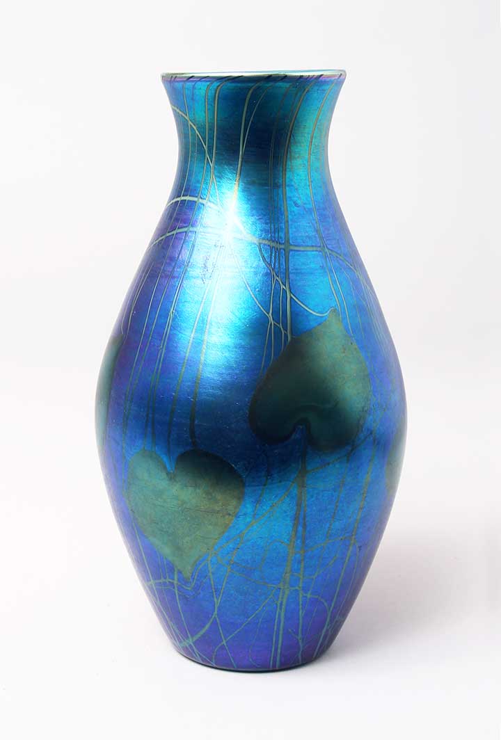 Blue Hearts & Vines Vase