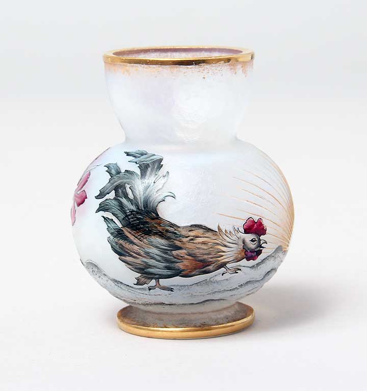 Daum Nancy, Rooster Vase