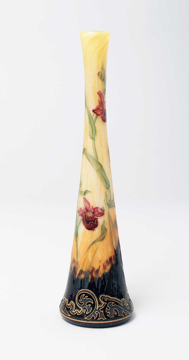 Daum Nancy, Wild Orchids Vase