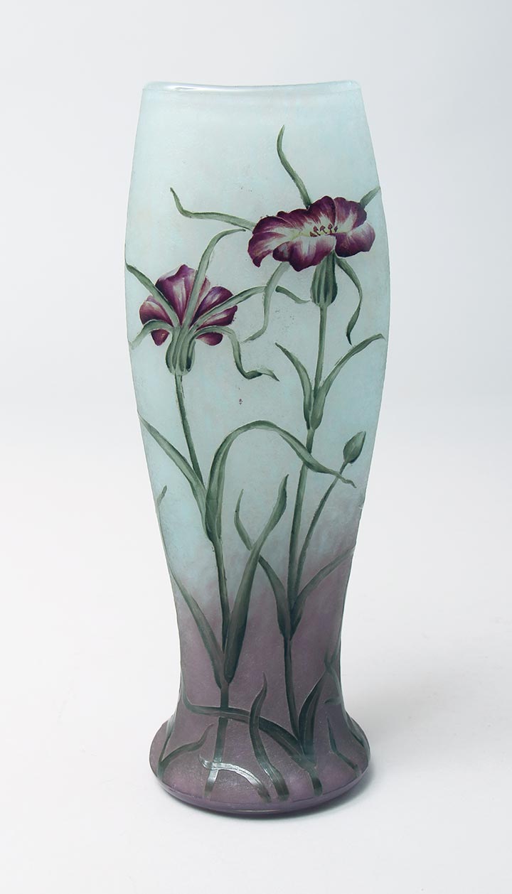 Purple Floral Vase With Bee