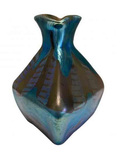 Blue Zipper Vase