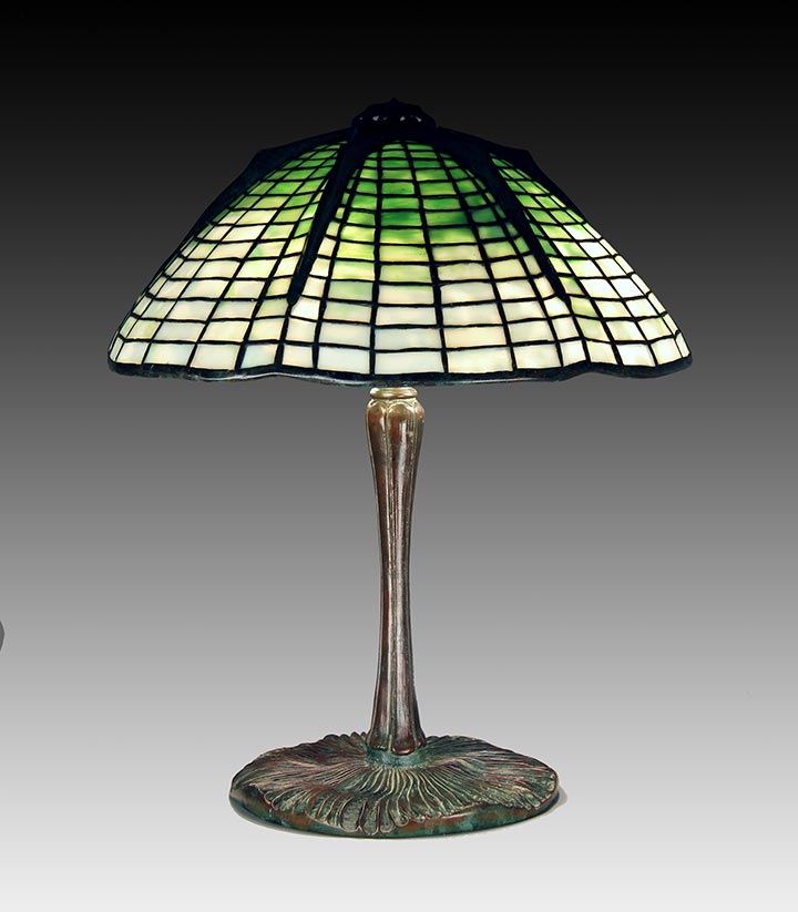 Tiffany Studios, 15" Spider Lamp