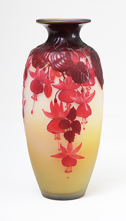 Gallé (Galle), Blownout Fuchsia Vase