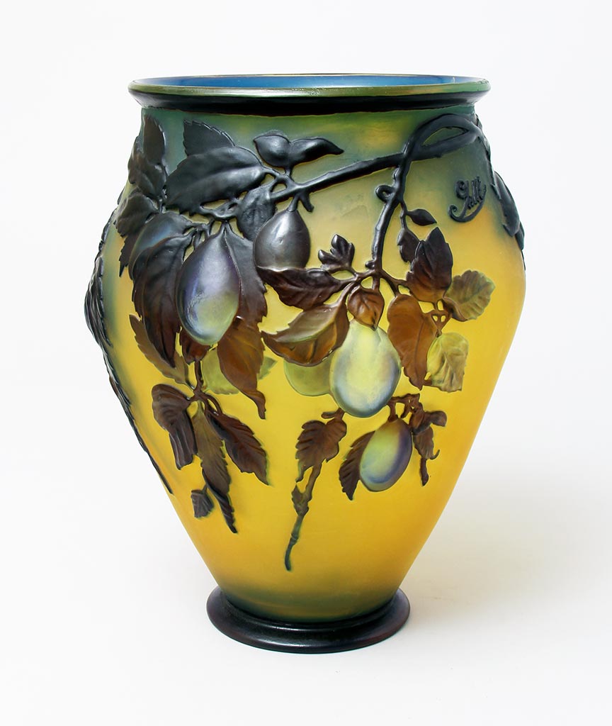 Gallé (Galle), Plum Blownout Vase