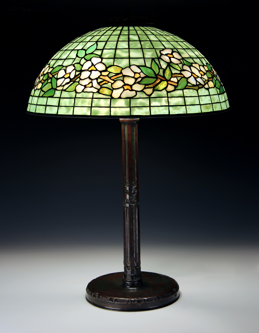 Tiffany Studios, 18" Belted Dogwood