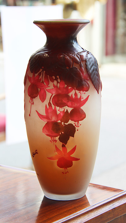 Gallé (Galle), Blownout Fuchsia Vase