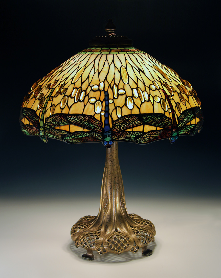 Tiffany Studios, 22" Drop Head Dragonfly