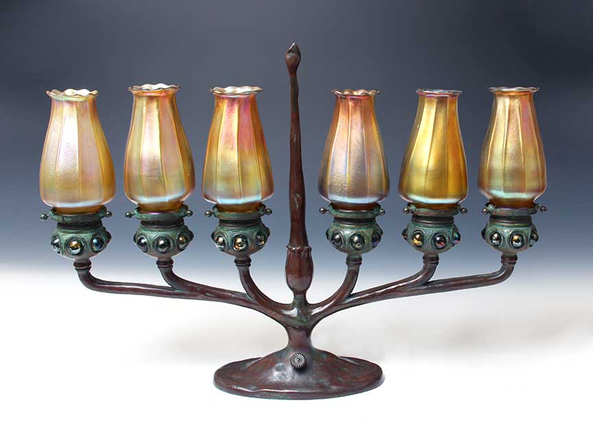 Tiffany Studios, 6-Branch Candelabrum