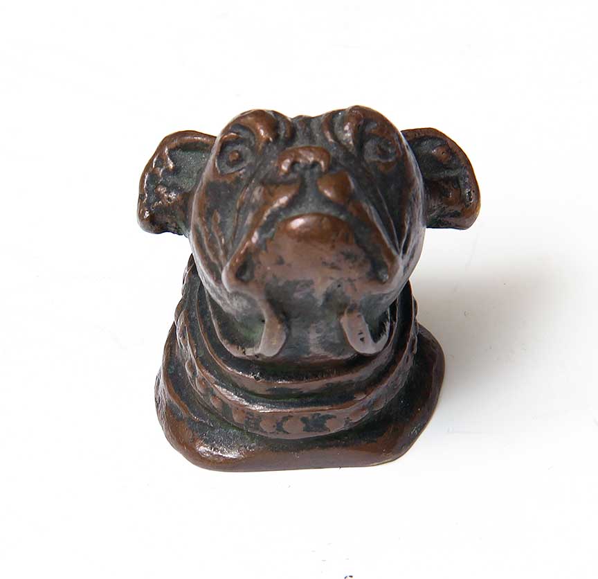 Tiffany Studios, Bronze Paperweight Bulldog