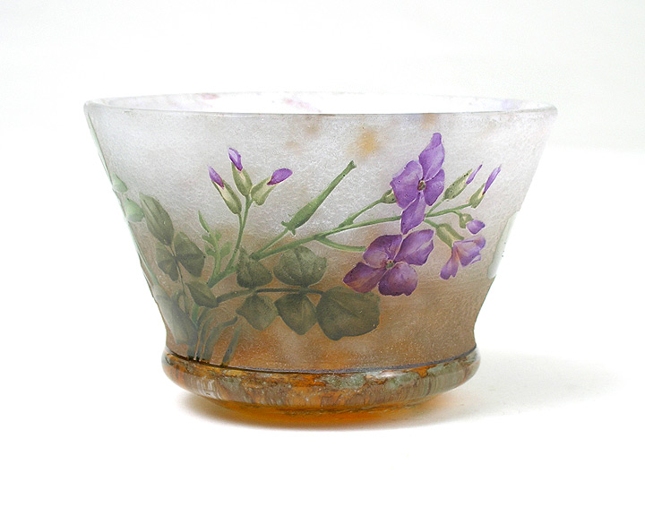 Daum Nancy, African violets vase