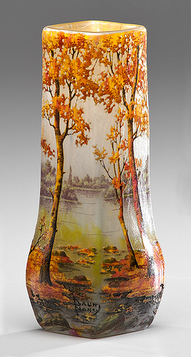 Daum Nancy, Fall Scenic Vase