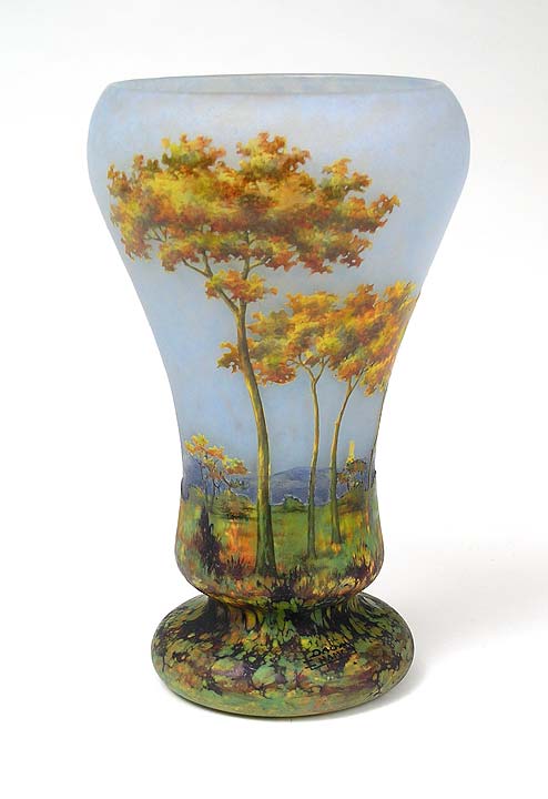 Daum Nancy, Fall Scenic Vase