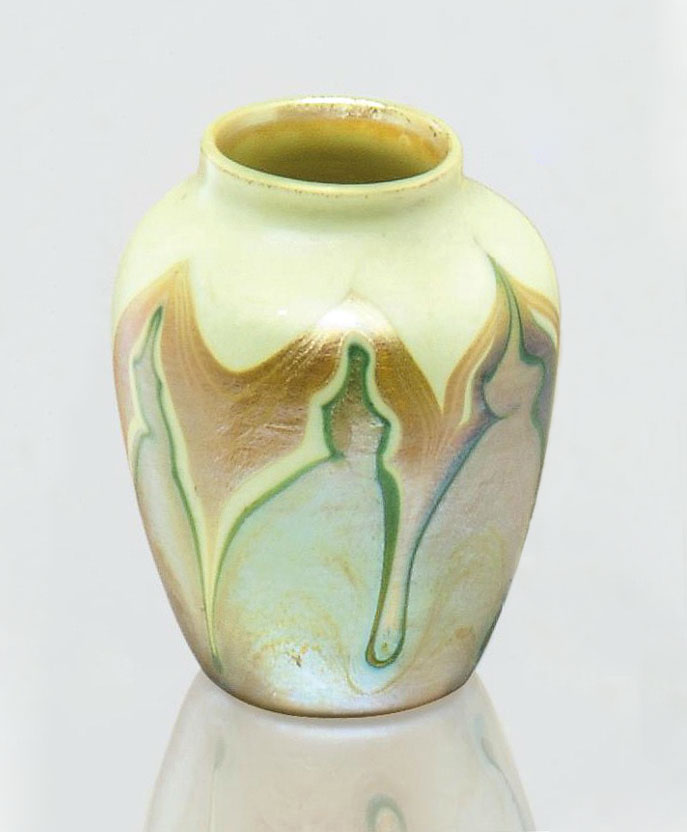 Steuben, Decorated Mini Vase